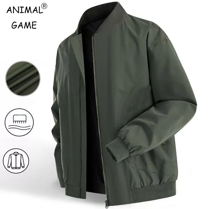 

New Men's Bomber Jacket Coats Lightweight Windbreaker Spring Streetwear Fall Casual Jackets for Men Outdoor Mens Coats