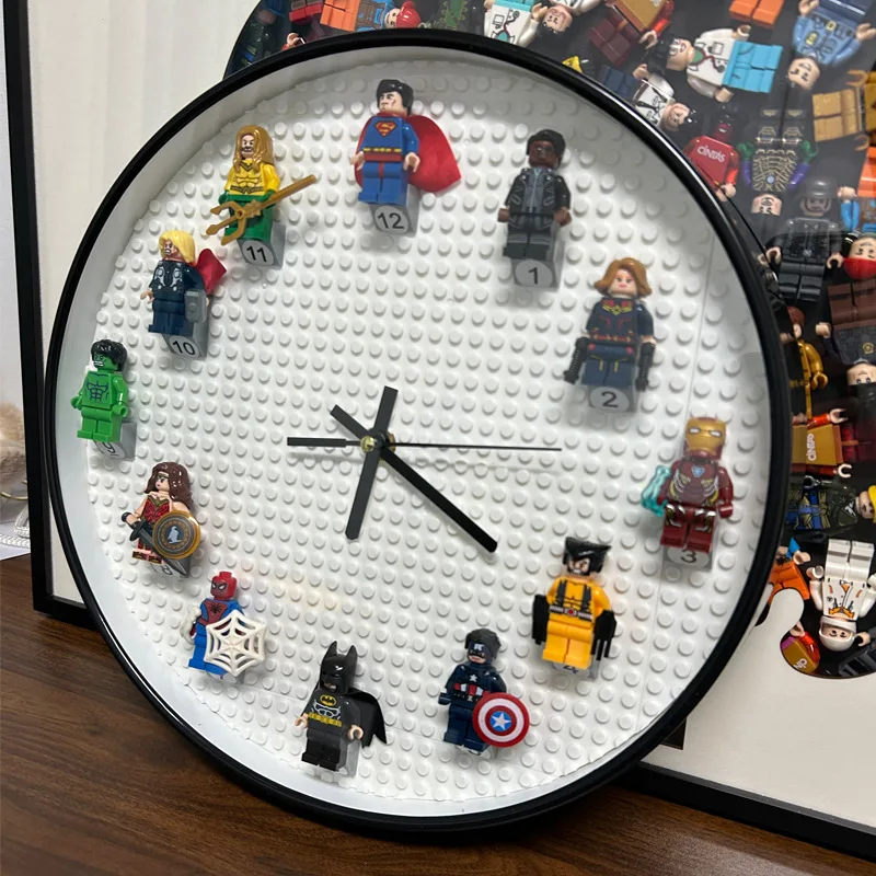Clock decoration plastic cartoon mute boy
