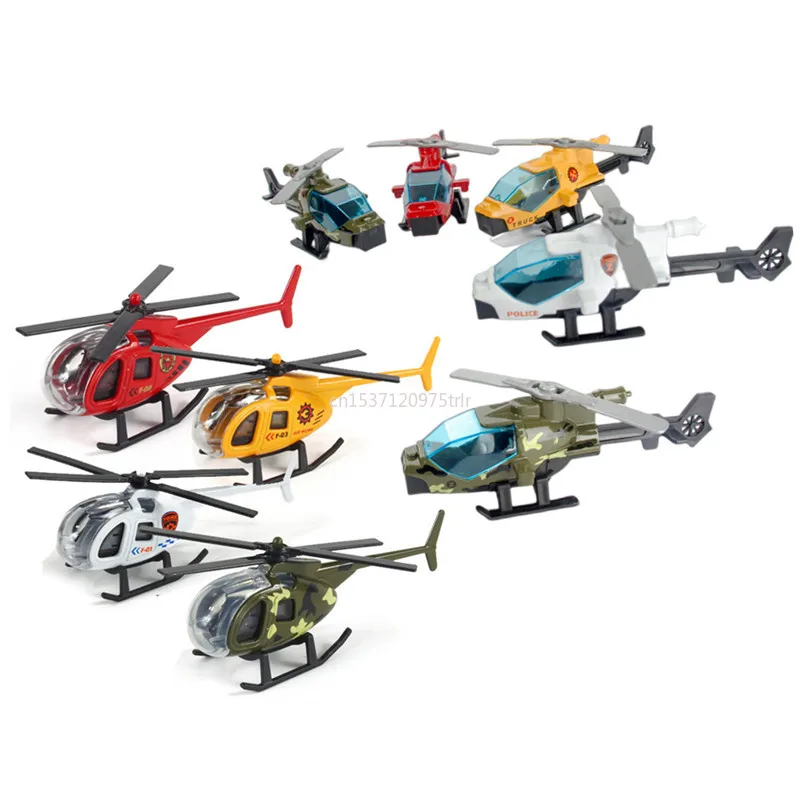 Alloy Helicopter Model Toys MINI Aircraft Military Collection Decorations Simulation Airplane Toys For Kids Boys Birthday Gift