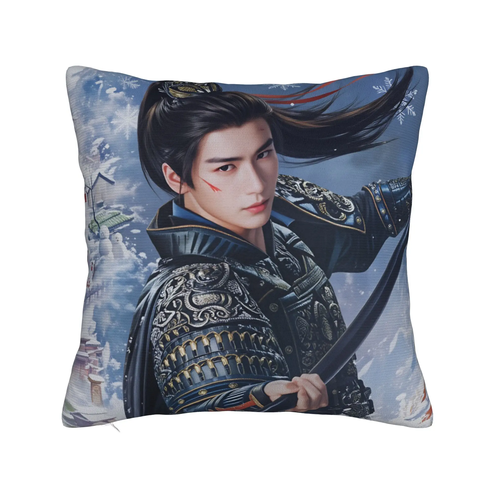 Pursuit of Jade Zhu Yu Pillowcase Polyester Cushion Cover Decorative Zhang Linghe Throw Pillow Case Cover Home Square 40X40cm