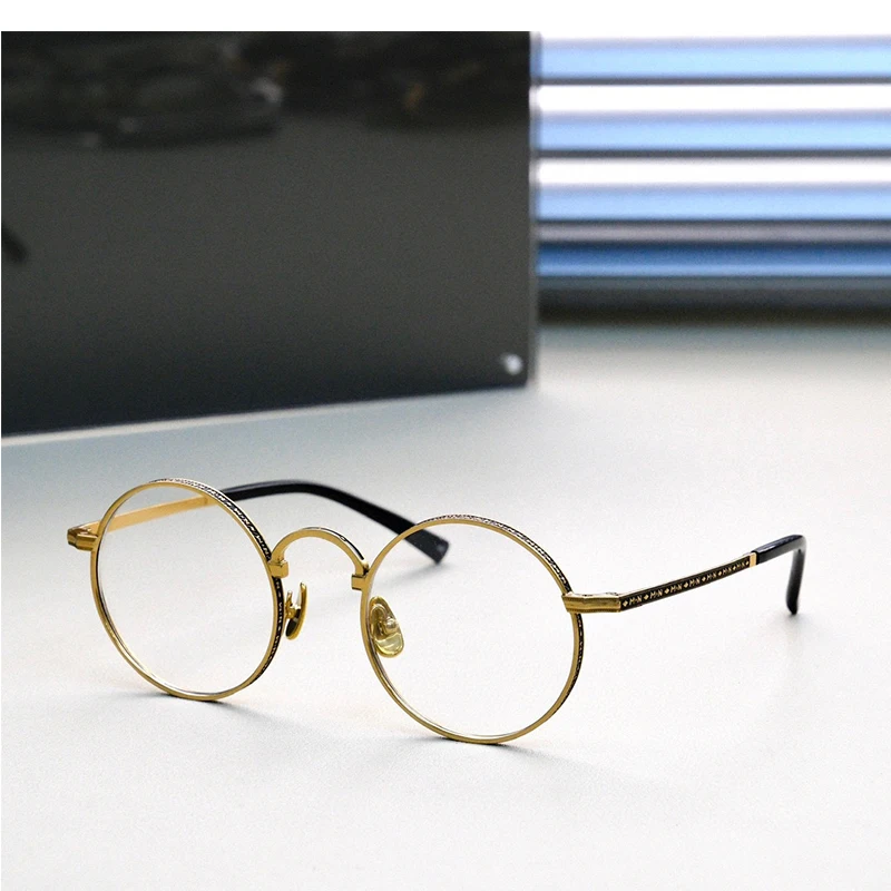 

Japanese Handmade Pure Titanium Glasses Frame Retro Oval Round Men Eyeglasses Women Myopia Reading Eyewear Frames Oculos