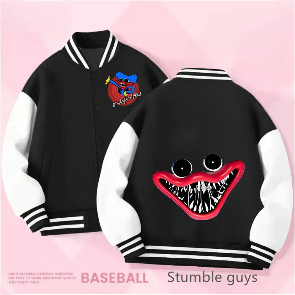 

Poppy animated Printed Youth Baseball Uniform ages 2-14 for boys and girls outdoor thickened warm coats