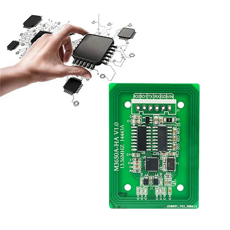 

BNVN-M3650A-HA RFID Reader Writer 13.56Mhz IC Card Reader RS232 3.3-5V RFID Tag Reader F08 S50 S70 Card Reader Module