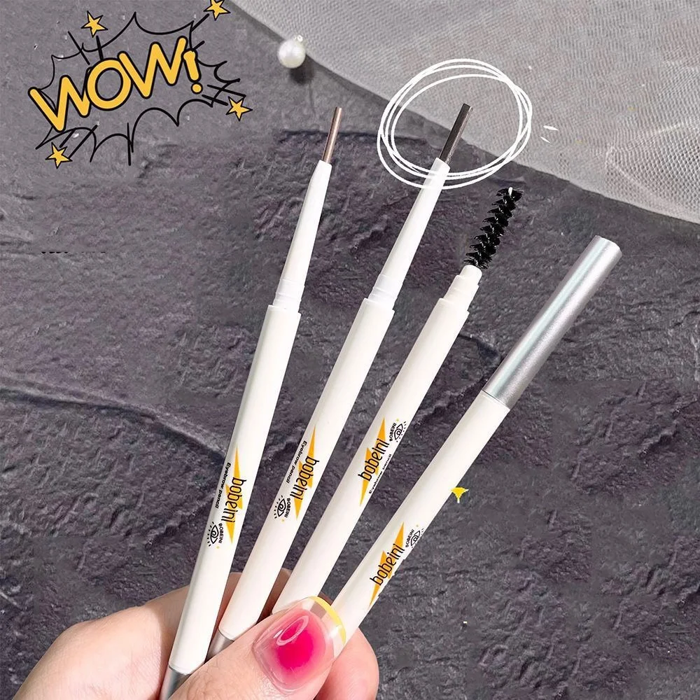 Thin-Head Double-Ended Eyebrow Pencil – Waterproof, Long-Lasting, Auto-Rotate, Brush Tip, Contour, Natural, Certified, Unisex