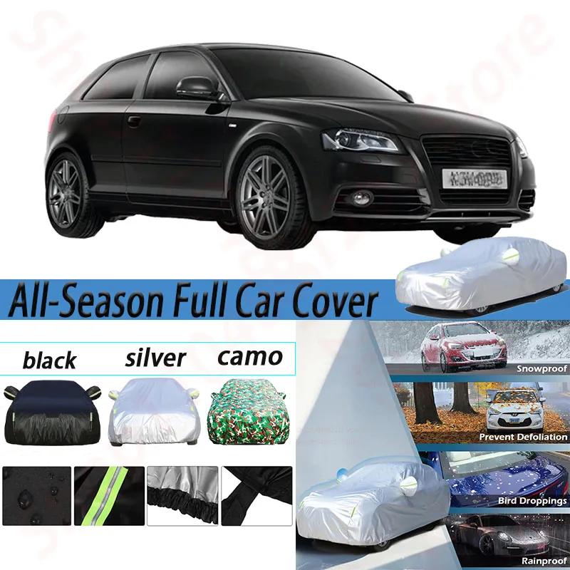 

Car Cover Auto Outdoor Anti-UV Sun Shade Rain Snow Resistant Cover Dustproof For Audi A3 S3 Waterproof Car Covers
