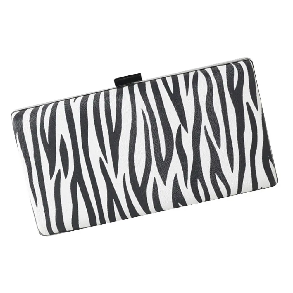 

1Pcs Zebra Pattern Evening Bag Premium PU Lady Handbag Portable Party Cosmetics Storage All-Match Banquet Purse