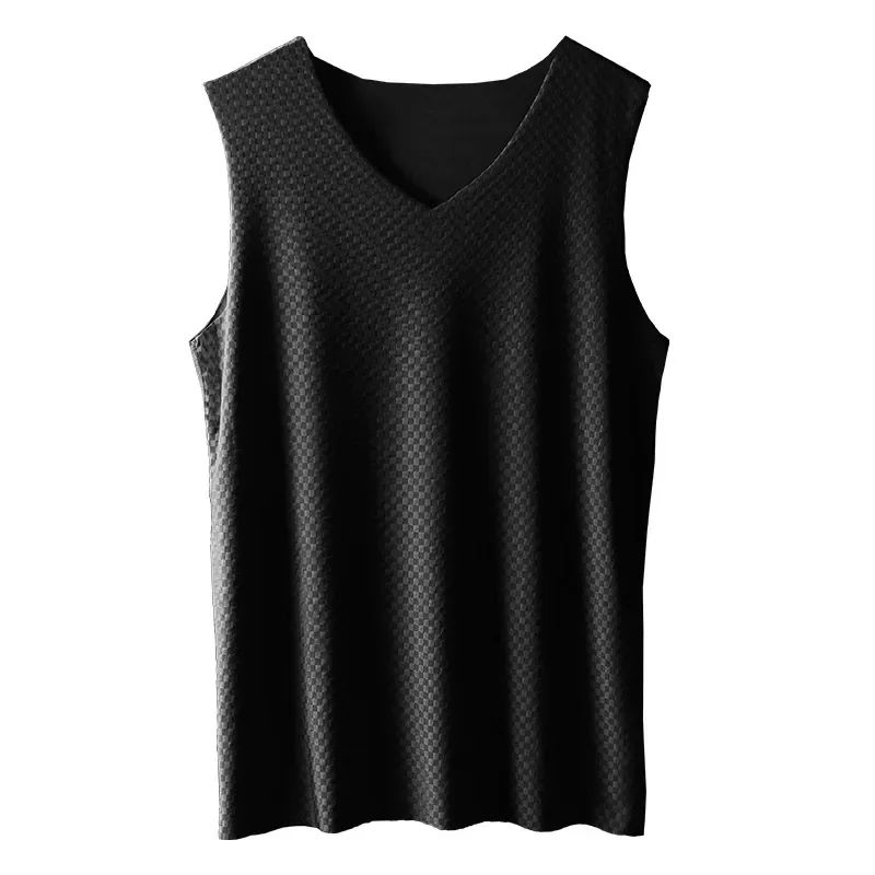 

5PCS Men's vest ice silk trackless men's summer slim tight undershirt youth sports hurdle sleeveless undershirt