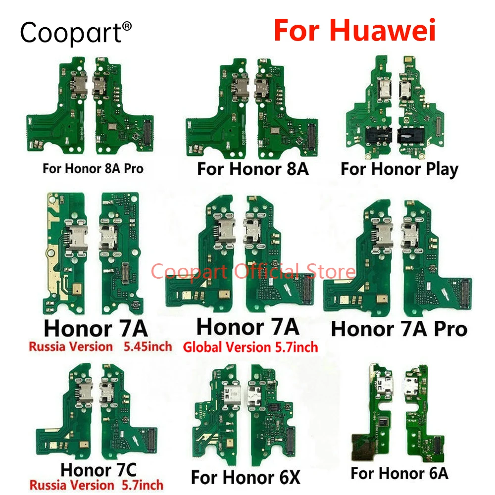 Charging Port Connector Board Parts Flex Cable With Microphone Mic For Huawei Honor Play 8A 7A 7C 7X 7S 6A 6C 6X 5C Pro