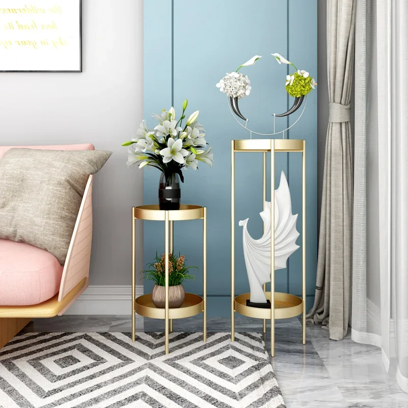 European Plant Stand Fashion Light Luxury Metal Balcony Shelf, MultiLayer Flower Rack, Home Decor, Indoor Garden Solution
