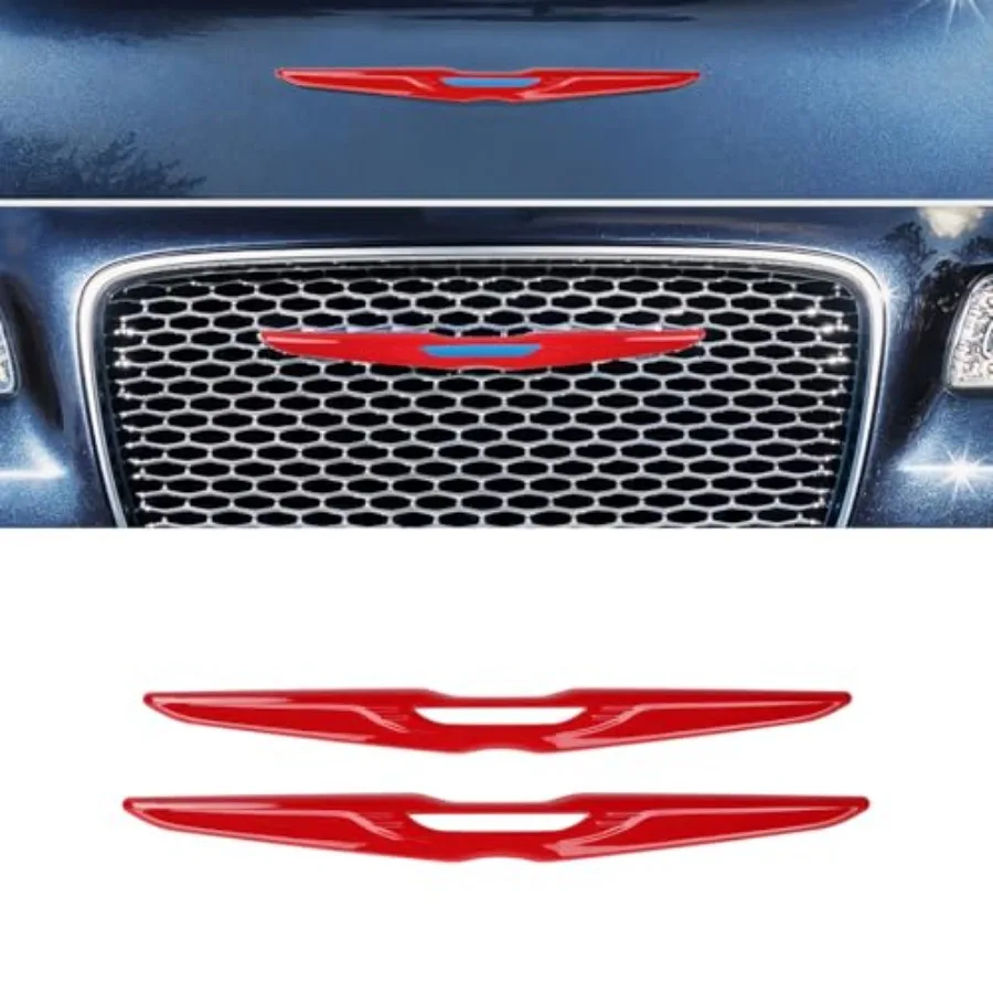 

for Chrysler Emblem Cover Front and Rear Emblem Molding Trim Kit Compatible with 2015-2023 Chrysler 300 300C Exterior Accessori