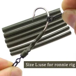 50PCS 1.6mm/2.6mm/3.6mm Rig Tube Matte Rubber Fishing Heat Shrink Tube Replaceable Universal Fishing Hook Line Sleeves