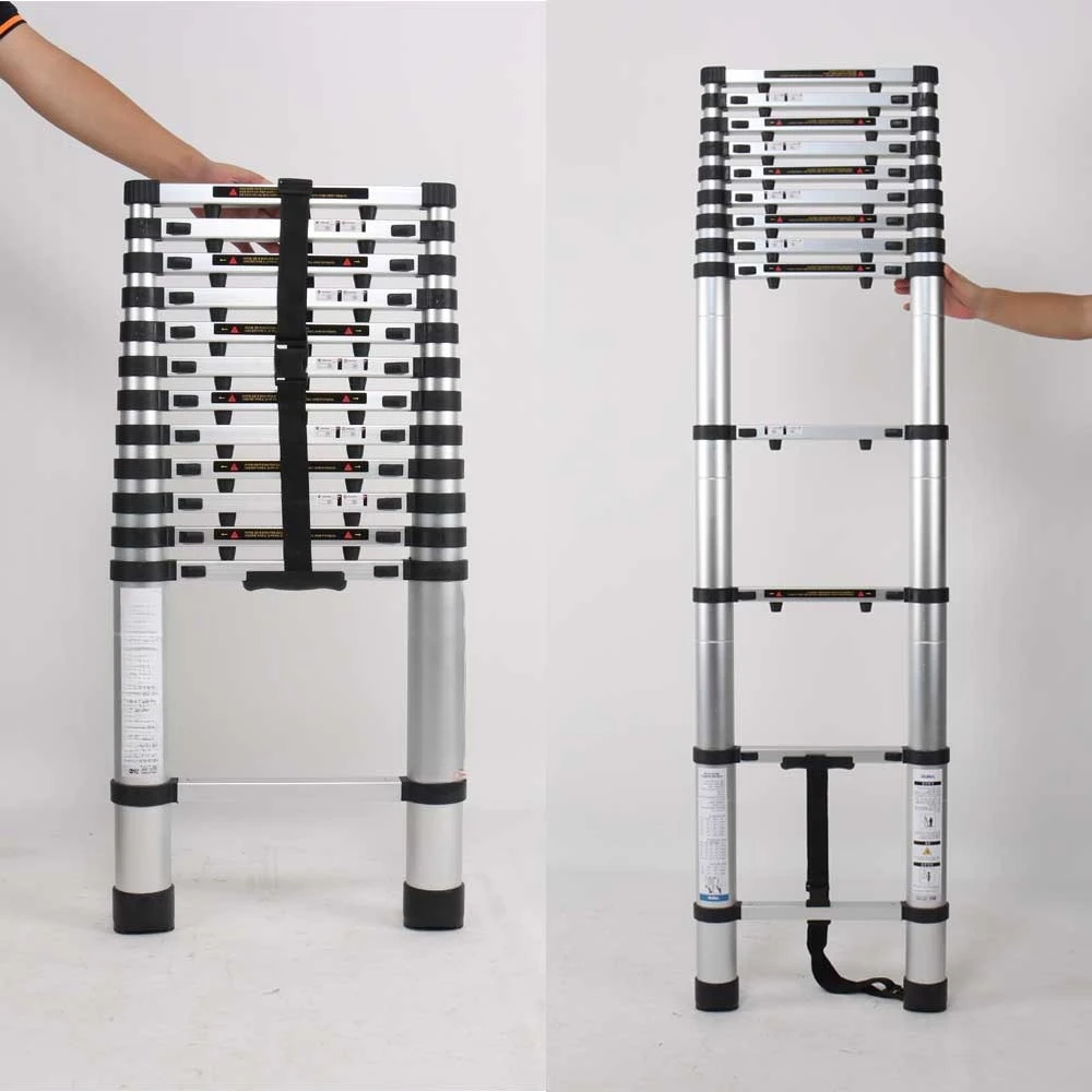 Class 9/Class 11/Class 13 telescopic aluminum alloy ladder stool, folding double-layer outdoor ladder, telescopic ladder