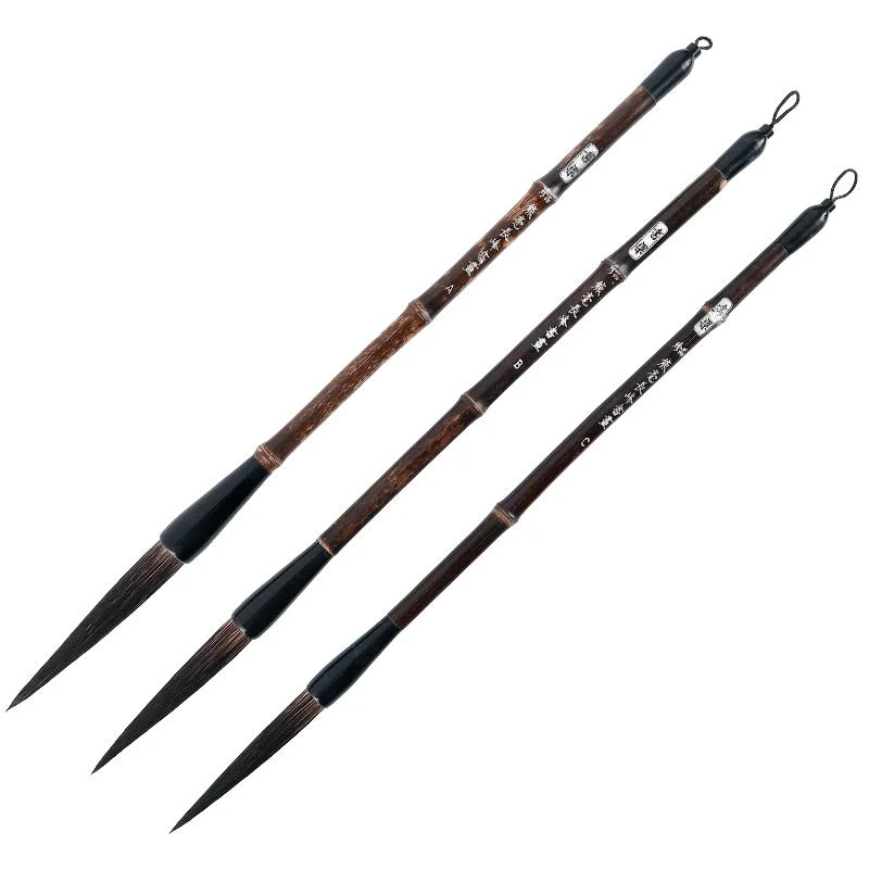 Chinese Calligraphy Brushes Set Chinese Painting Bamboo Line Drawing Brush Chinese Callingraphy Cursive Script Writing Brush Pen