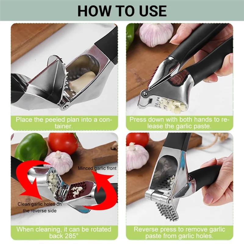 

A91P Garlicpress Made Of Zinc Alloy Manual Efficient Ginger Crusher Exclusive For Kitchen