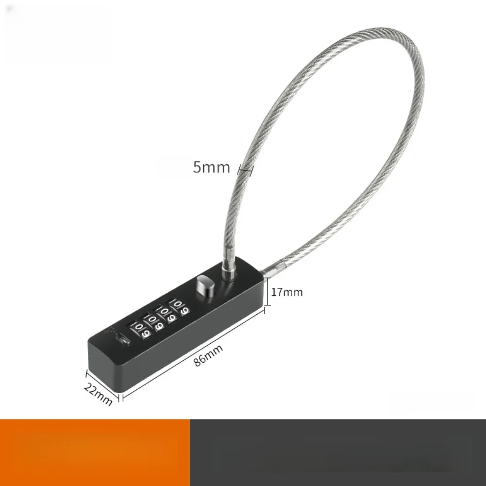 Secure 4 Digit Combination Cable Lock for Bikes Fences Cabinets Steel Rope Lock 23 35 Inches Portable Security Solution
