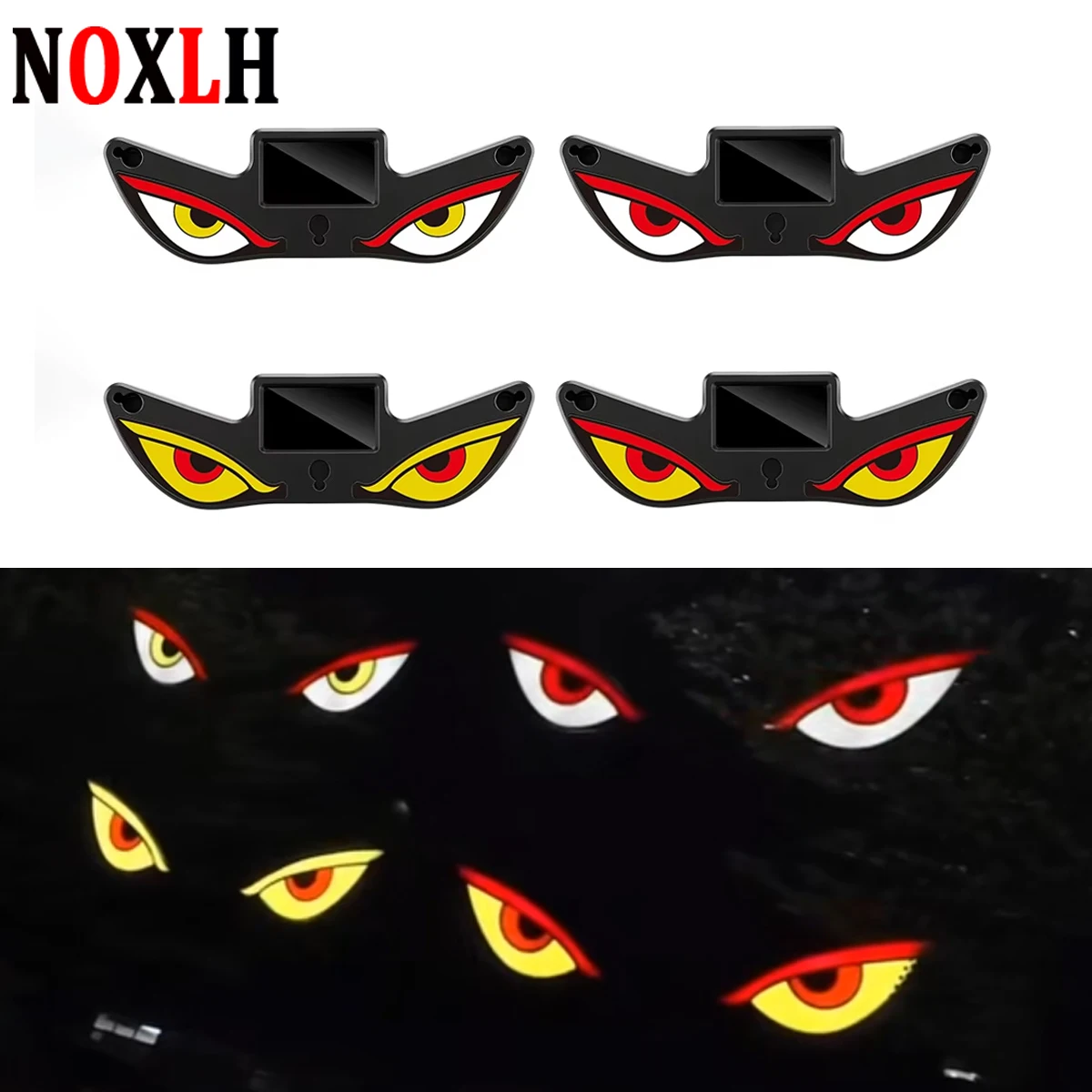

Car Solar LED Devil Eye Light Emitting Demon Eye Atmosphere Light USB Rechargeable Interior Wiring Free Led Ambient Mood Lamp ﻿