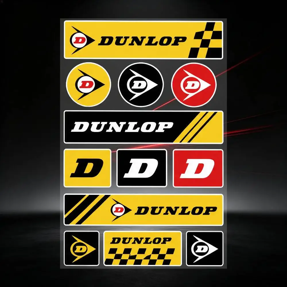 Dunlop Universal Multi-Purpose Reflective Waterproof Stickers Scratch Conceal For Auto Bike Helmet Mug Fridge Decoration