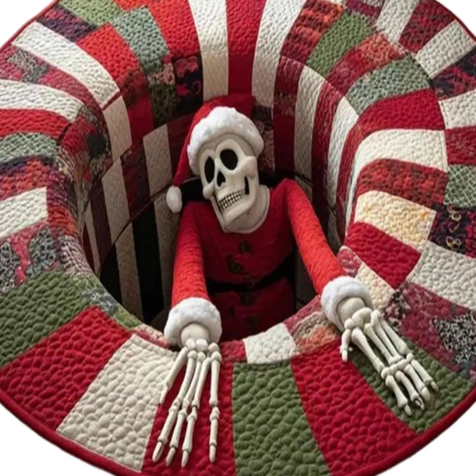 

3D Rug 3D Mat Floor Christmas Decor Skull Funny Quilted Entryway Area Rug For Kitchen Entryway Entrance Indoor Bathroom Bedroom