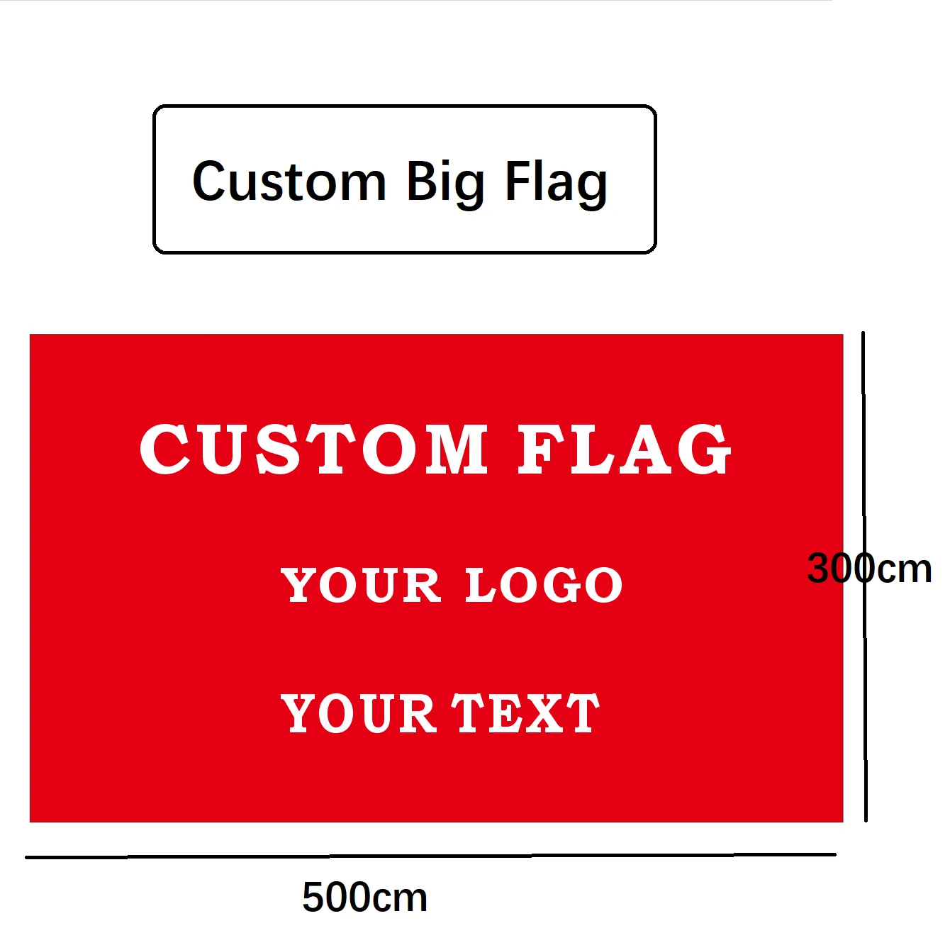 Large Customized Banner 300x500cm Single-Sided Printed  Bright Colors for Home Decoration