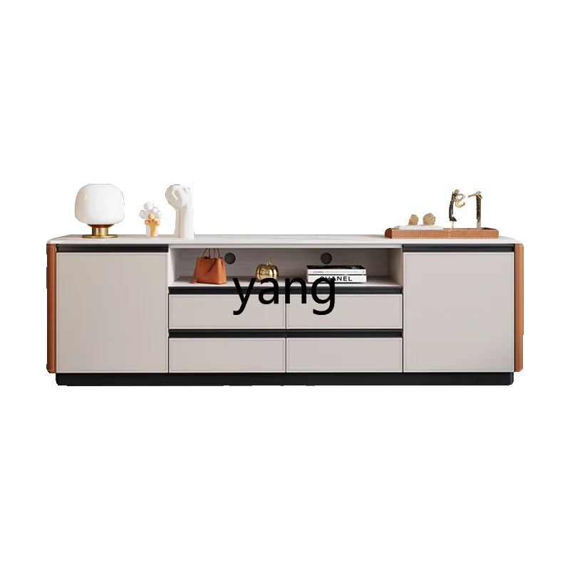 

LMM Minimalist High TV Cabinet Modern Home Living Room Solid Wood Storage Floor Cabinet
