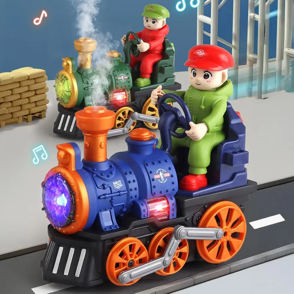 

Electric Train Toy with Light Sound Toddlers Classical Train Toy Battery Powered Electric Steam Train Toy with Led for Kids