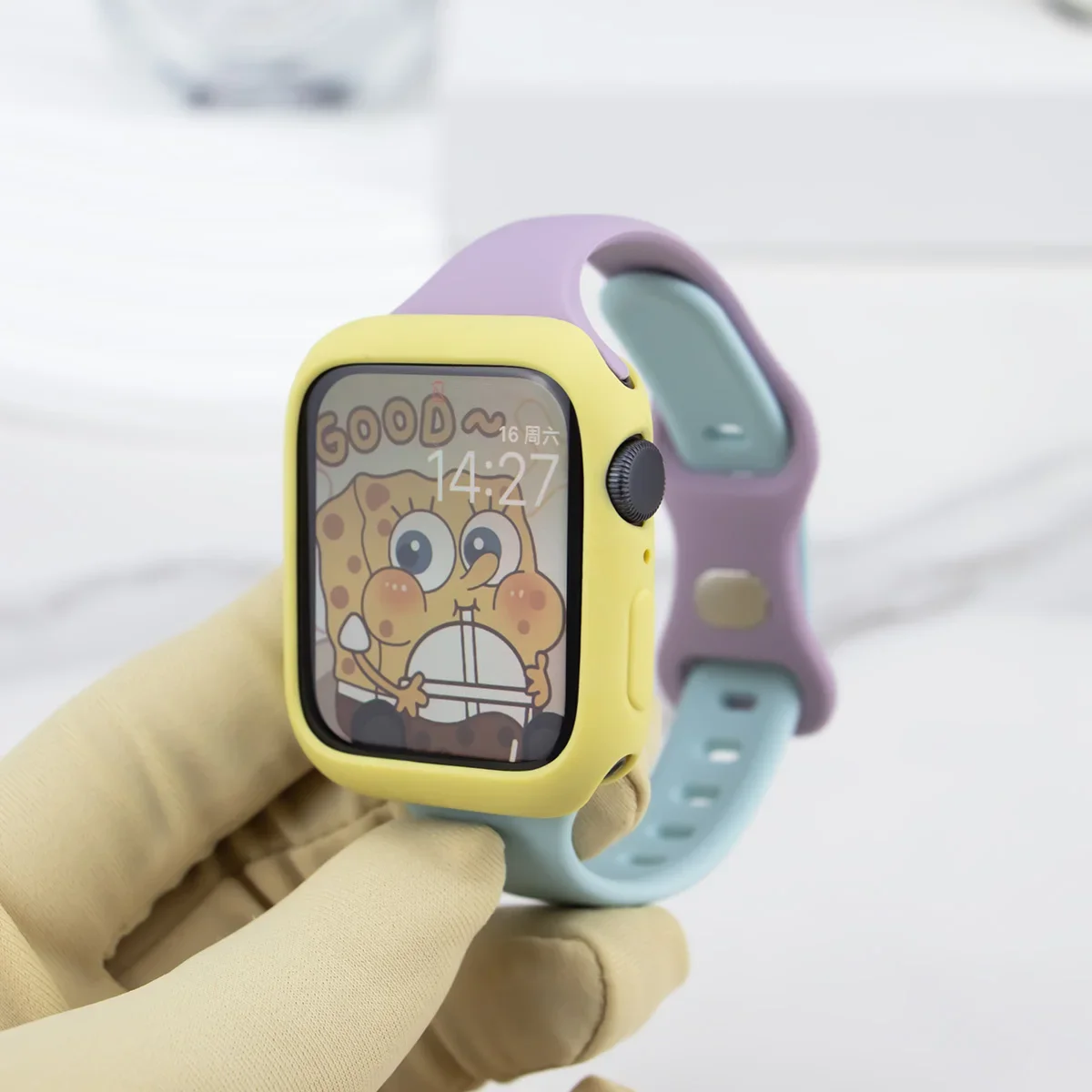 حلقة سيليكون ناعمة لساعة أبل 40/44 مللي متر 41/45 مللي متر 49Ultra 3 حافظة بحزام مطاطي رفيع لساعة Iwatch 987654SE321 38/42 مللي متر Correa #1