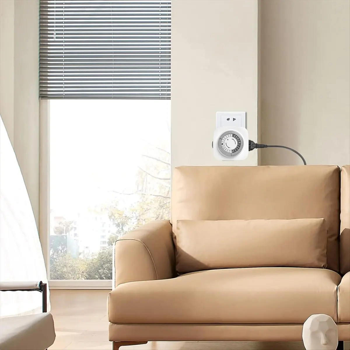 24 Hour Indoor Mechanical Timer 3 Plug Socket Timer,30 Min Daily on/Off Cycle for Lamps, Christmas Tree Lights US Plug