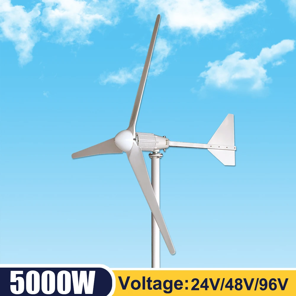 Wind Turbine Generator 5000W Alternative High Efficiency Level Free Energy Windmill 24V48V 96V