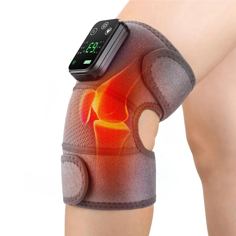 A01V-Heated For Knee Brace Wrap With Cordless Heating Pad For Massager For Knees Relief Muscle Tension Via Heat Massage
