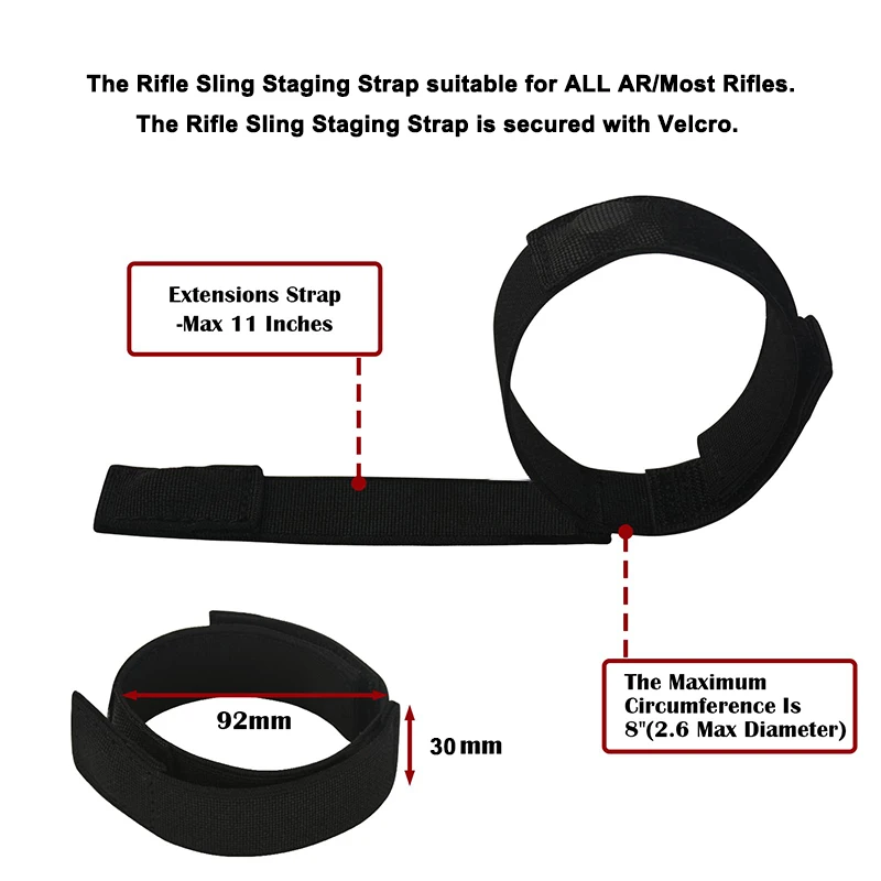 Magnetic Sling Staging Strap Universal Strong Magnets Gun Belt Solution Easy to Place On Rifle & Fold The Sling Back Up