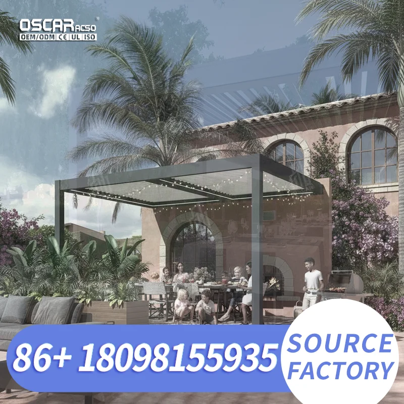 Popular Summer Sun Shelter Waterproof Outdoor Patio Structure for Garden Aluminum Arbour pergola