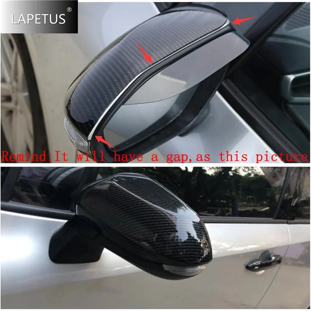 Chrome / Carbon Fiber Look Auto Accessories Door Side Wing Rearview Mirror Case Decor Cover Trim For Toyota Corolla 2019 - 2024