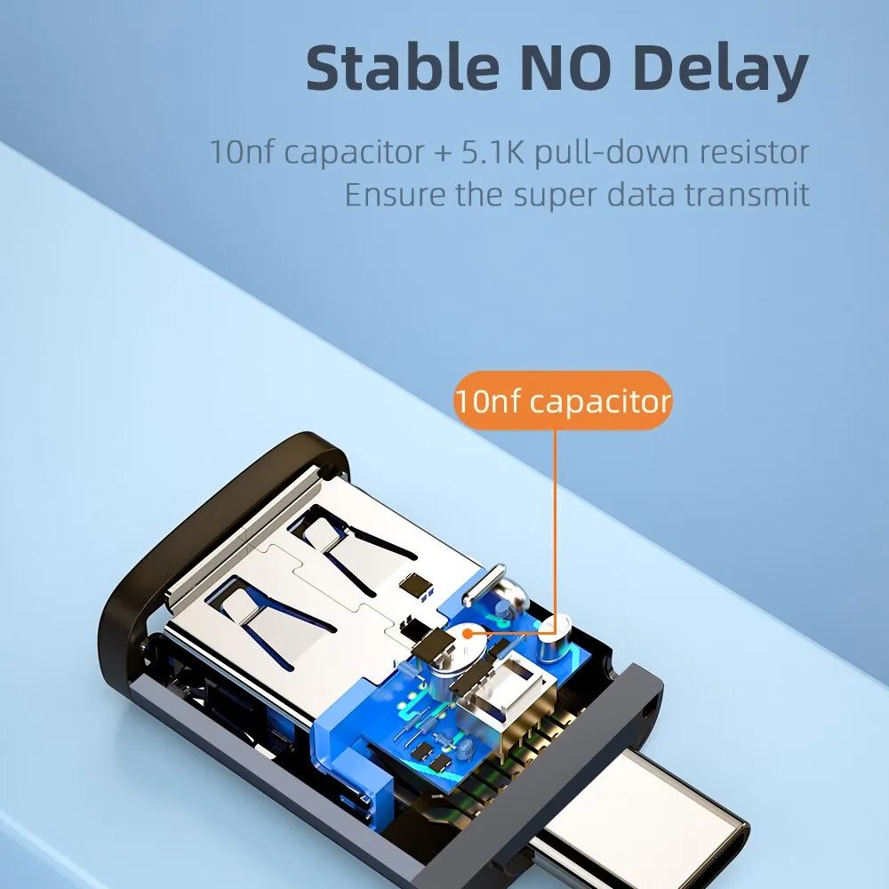 Essager OTG Adapter Type C USB 3.0 Type C USB C Male To USB Female Converter For Macbook Xiaomi Samsung S20 USBC OTG Connector image 4