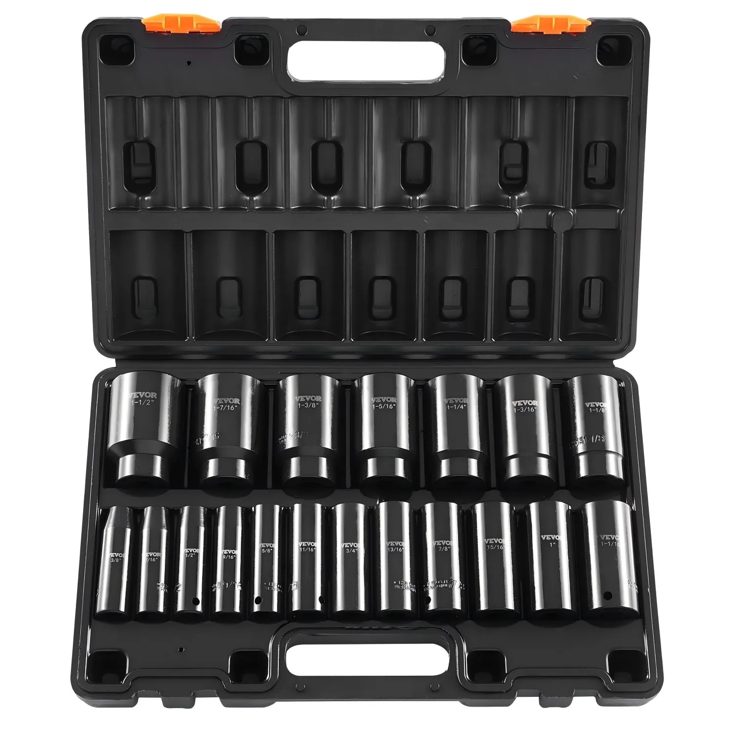 

1/2 Inch Drive Impact Socket Set - 19-Piece Alloy Steel High-Torque Sockets for Truck RV Lug Nut Removal & Installation