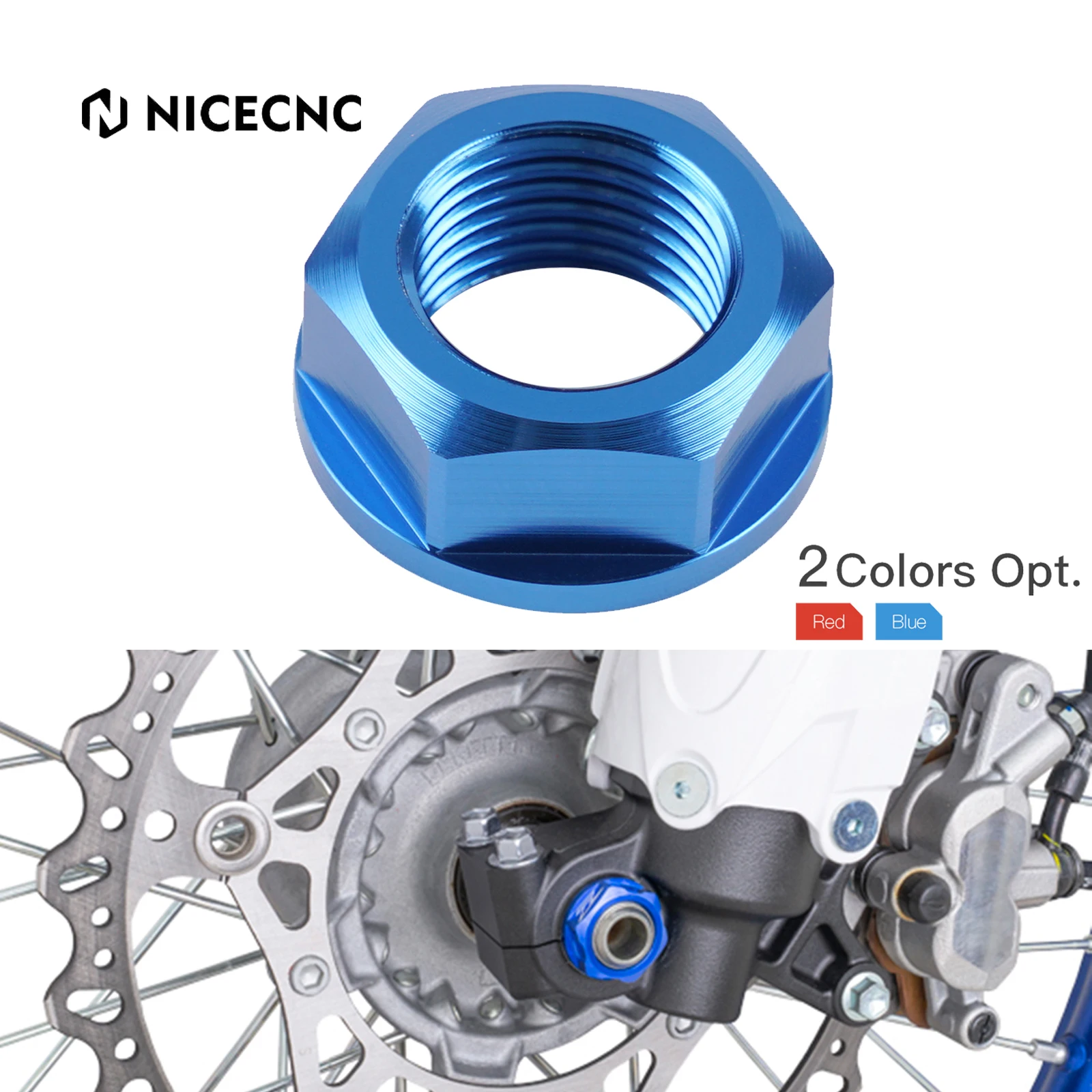 

For Yamaha YZ125 YZ250 2005-2021 YZ250F YZ450F 05-13 WR250F WR450F YZ 125X 250X WR 250R 250X M16XP1.5 Front Axle Shaft Lock Nut