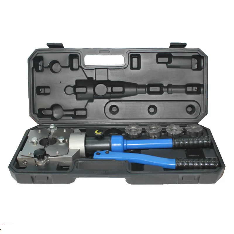 Manual Hydraulic Hose Crimper Tool Portable 8 Dies for Car A/C Pipe Fitting