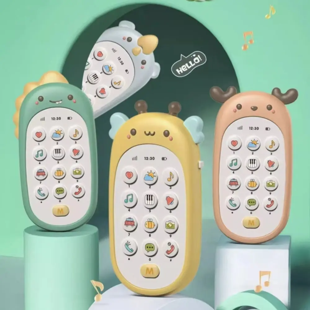Music Function Baby Phone Toy Biteable Design Interactive Feature Early Education Toy Educational Sound Smart Toy