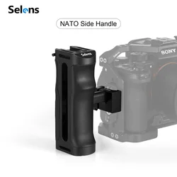 Selens Nato Portable Side Handle Universal Camera Cage Side Handle Aluminum Alloy Cold Shoe Mount With Lock Photography Props