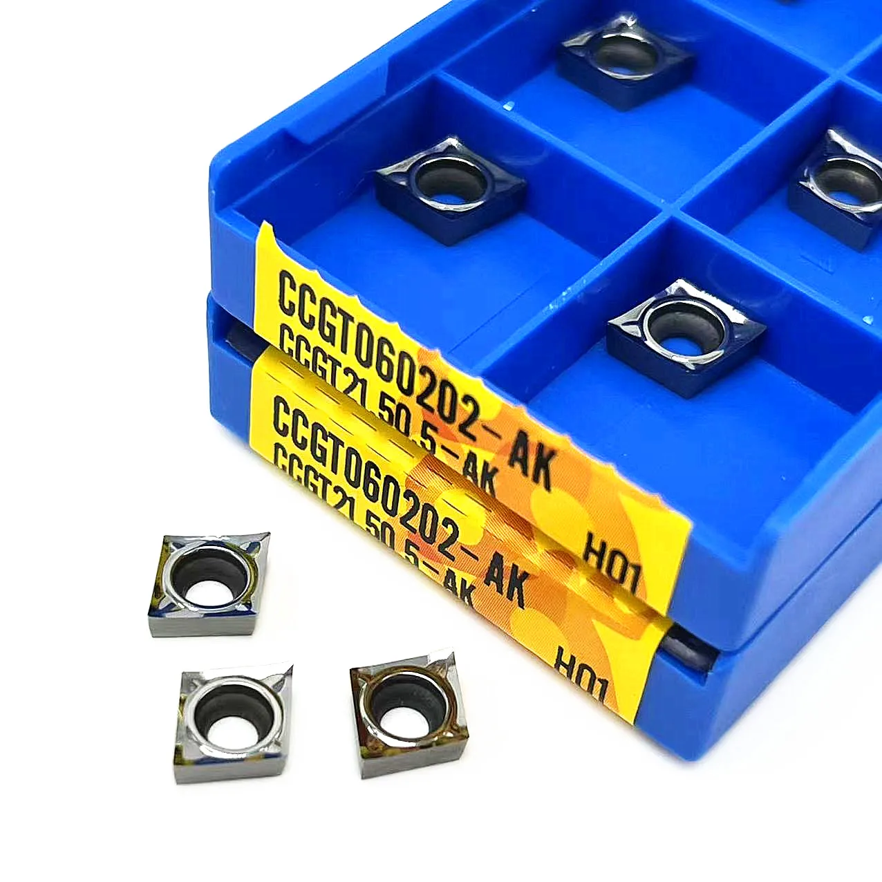 CCGT060204 AK H01 카바이드 인서트 내부 터닝 공구, CNC 알루미늄 절삭 공구, CCGT 060202 금속 선반 공구