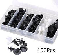 100pcs Mixed Auto Fastener Clip Car Body Push Retainer Pin Rivet Bumper Door Trim Panel Retainer Fastener Kit Car Accessories