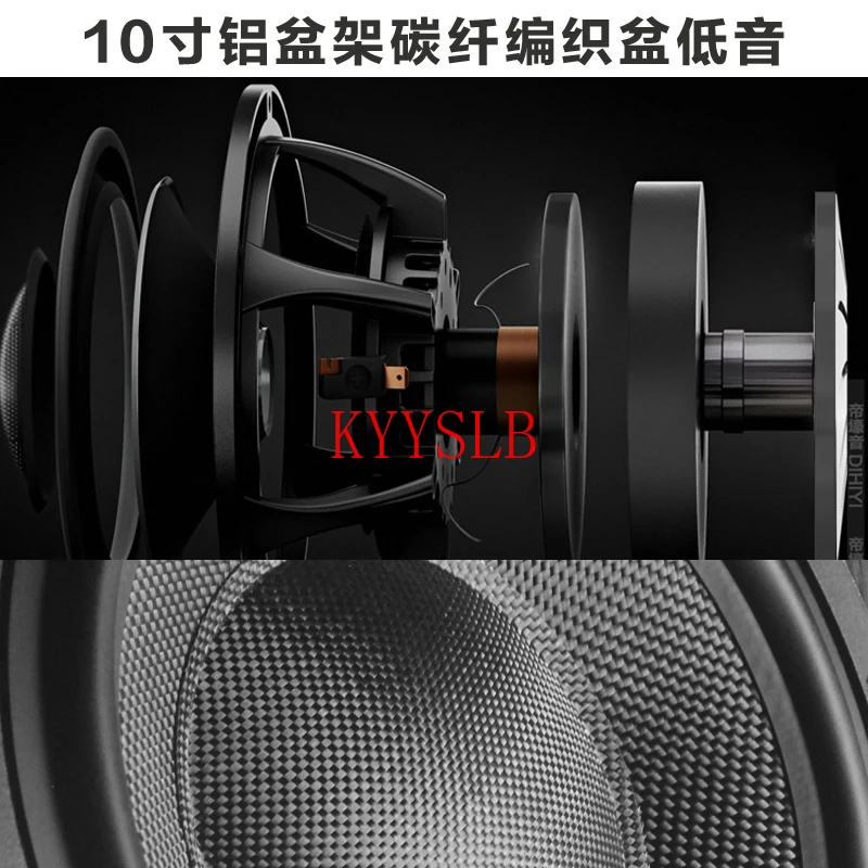 Altavoz doble pasivo de alta potencia para el hogar, altavoz frontal de 300W, de 10 pulgadas, de alta fidelidad, con graves pesados, para teatro en casa