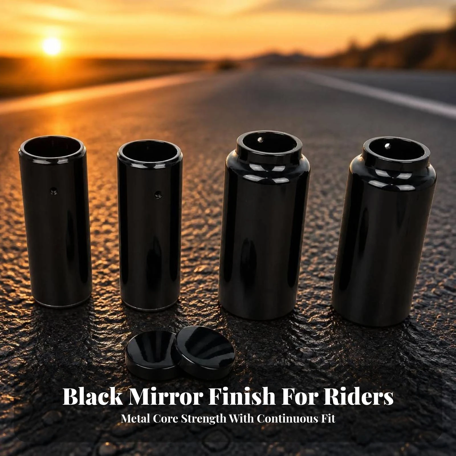 4 Pieces Fork Cover with End Cap Defensive Motorcycle Front Fork Sleeve Shock Absorber Boot High Quality Sleek