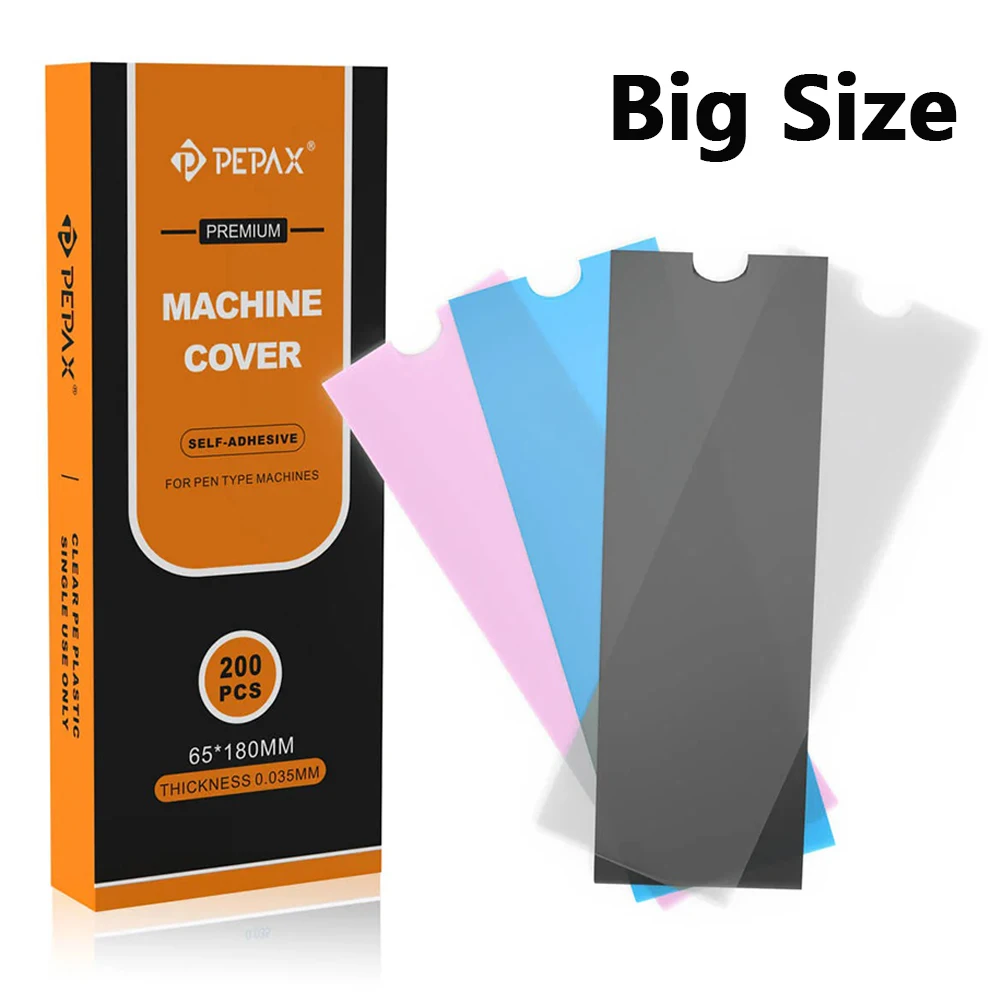 

PEPAX Large Tattoo Machine Bags 200pcs Sealable Tattoo Pen Covers Sleeves 65*180mm Tattoo Gun Wrap Tattoo Cleaning Accessories