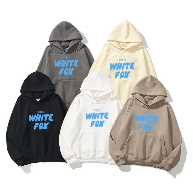 

White Fox Hoodie Sweatshirt for Couples, Hooded T-Shirt Woman, Hoodies for Girls, Plus Size Tops, New Trend 2024