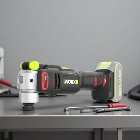 WORX WU698 Oscillating Multi-Tool - 20V Brushless Low-Vib Cutter & Flush Trimmer with SMART CTRL, Includes Flush Cut Blade