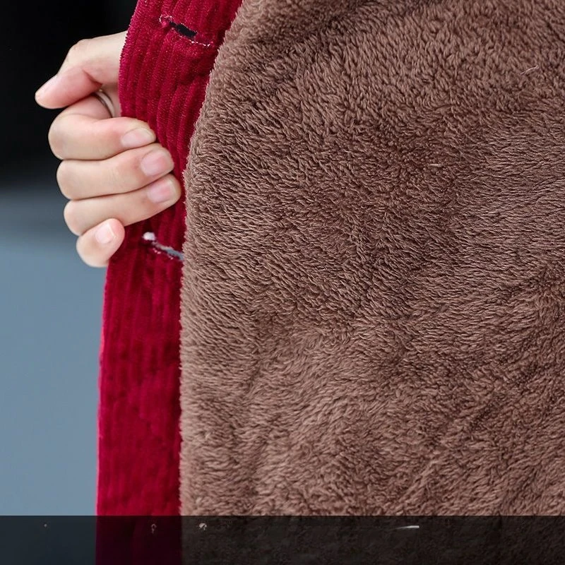 Women's Models Autumn Winter Tops Corduroy Cotton Jacket Middle-aged Hooded Padded Thickened Leisure Designed Retro Niche New