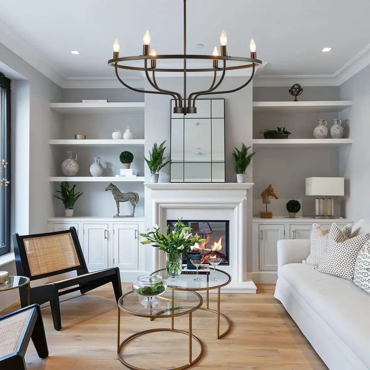 

Living Room Iron Retro LED Ceiling Chandelier Pendant lamp Modern Dining Room Industry Decor Light Ring ight Home DecorFixtures