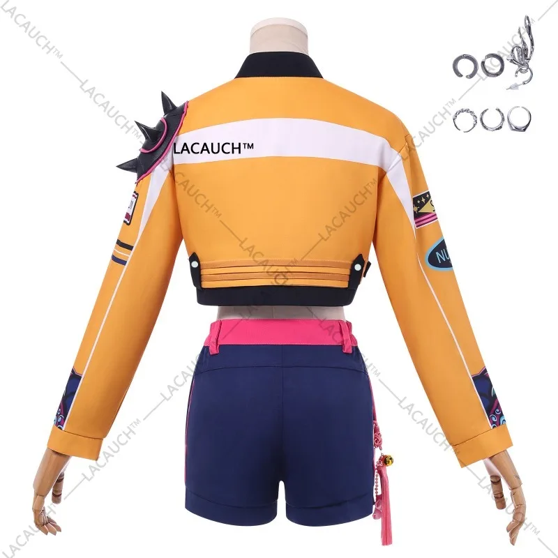 Anime kpop demônio cos caçadores superstar lumi mira zoe cosplay traje peruca conjunto completo menina grupo terno feminino festa de halloween roleplay