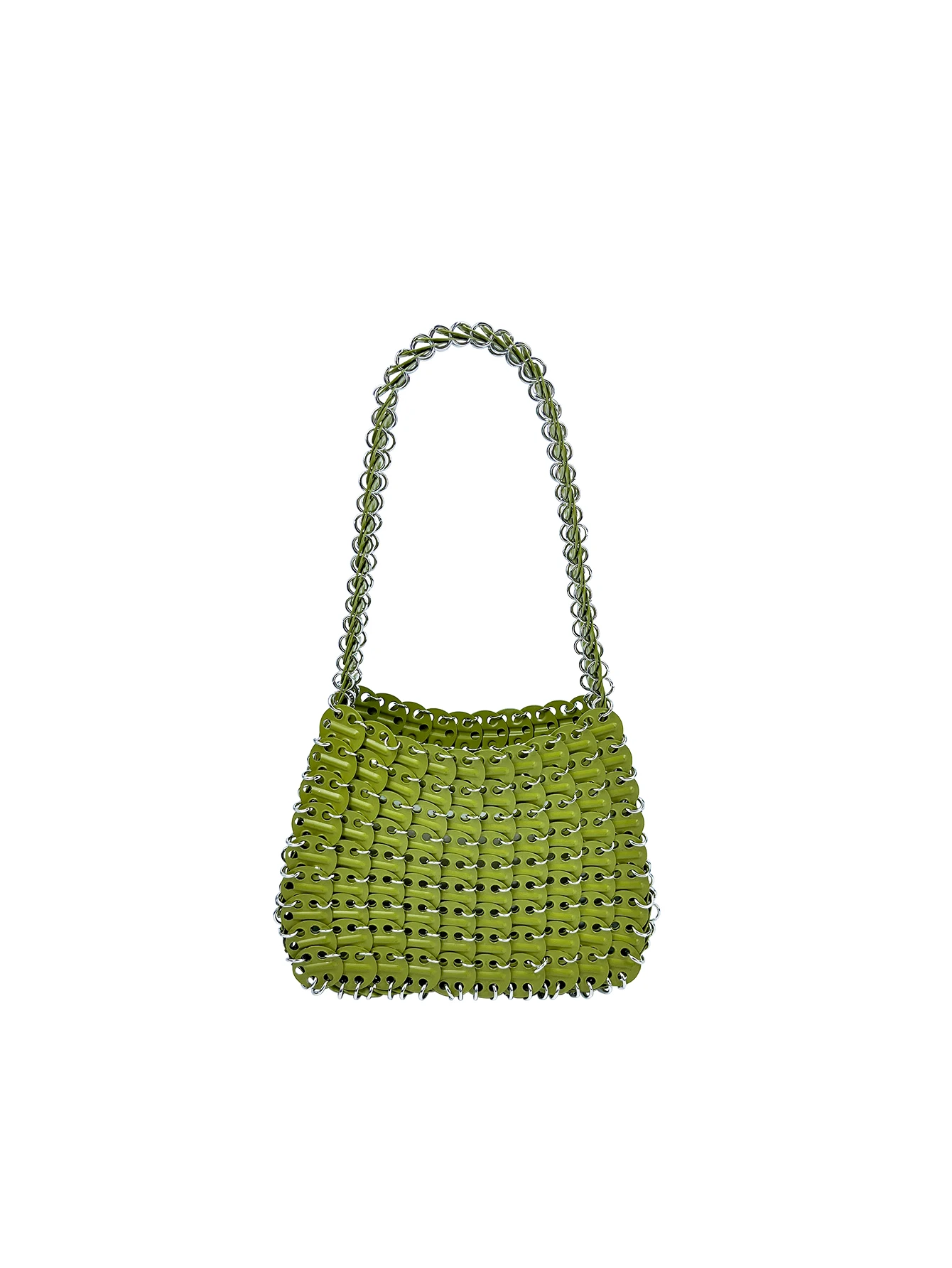 Temperament, European and American style, cross-border handmade bead weaving, iron sheet handbag, fashionable rock style, niche