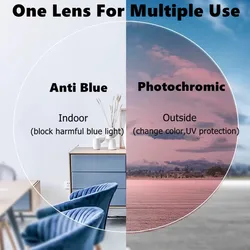 MR-8 Photochromic Lens Anti Blue Light Blocking 1.56 1.61 1.67 Index Prescription Aspheric Glasses Lenses Myopia Hyperopia Lens